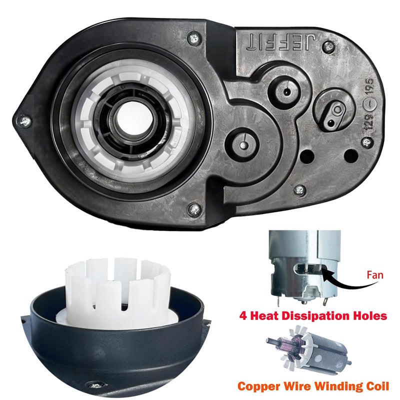BUMPKAI 24 Volt RS555 35000RPM High Torque Power Wheels Motor Gearbox Upgrade Suitable for Realtree 24v UTV Parts/Dynacraft Disney/Batman Quad Parts/Dune Racer Motor,18V - Image 4